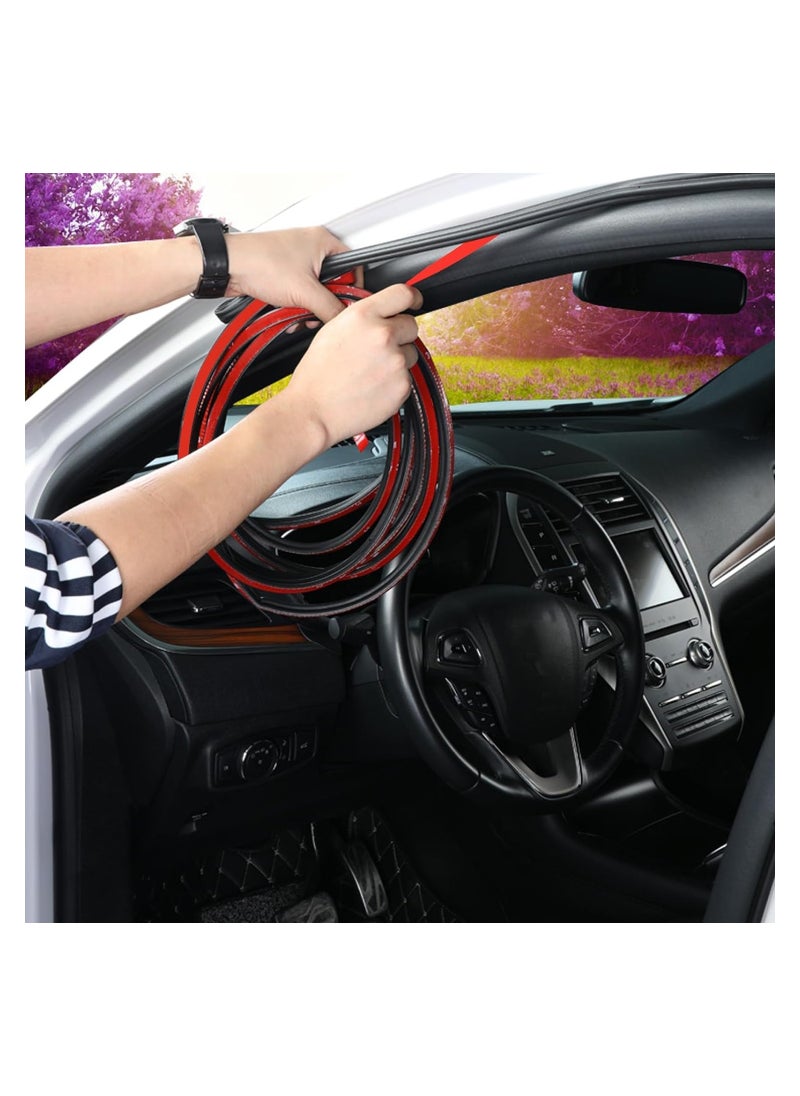 GUDOO Car Weather Stripping Car Door Seal Strip Automotive Stripping Self-Adhesive Rubber Seal Cover Waterproof Soundproof Weatherstrip for Car Door Tailgate Windows Home 5M  - Image 2