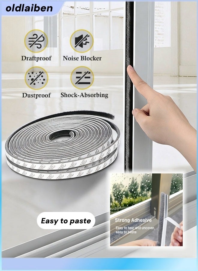 الدليبن شريط عازل للنوافذ بطول 5 أمتار، شريط مانع لتسرب الطقس، شريط مانع لتسرب الهواء ودافئ للنوافذ والأبواب، شريط عازل للضوضاء - Image 1