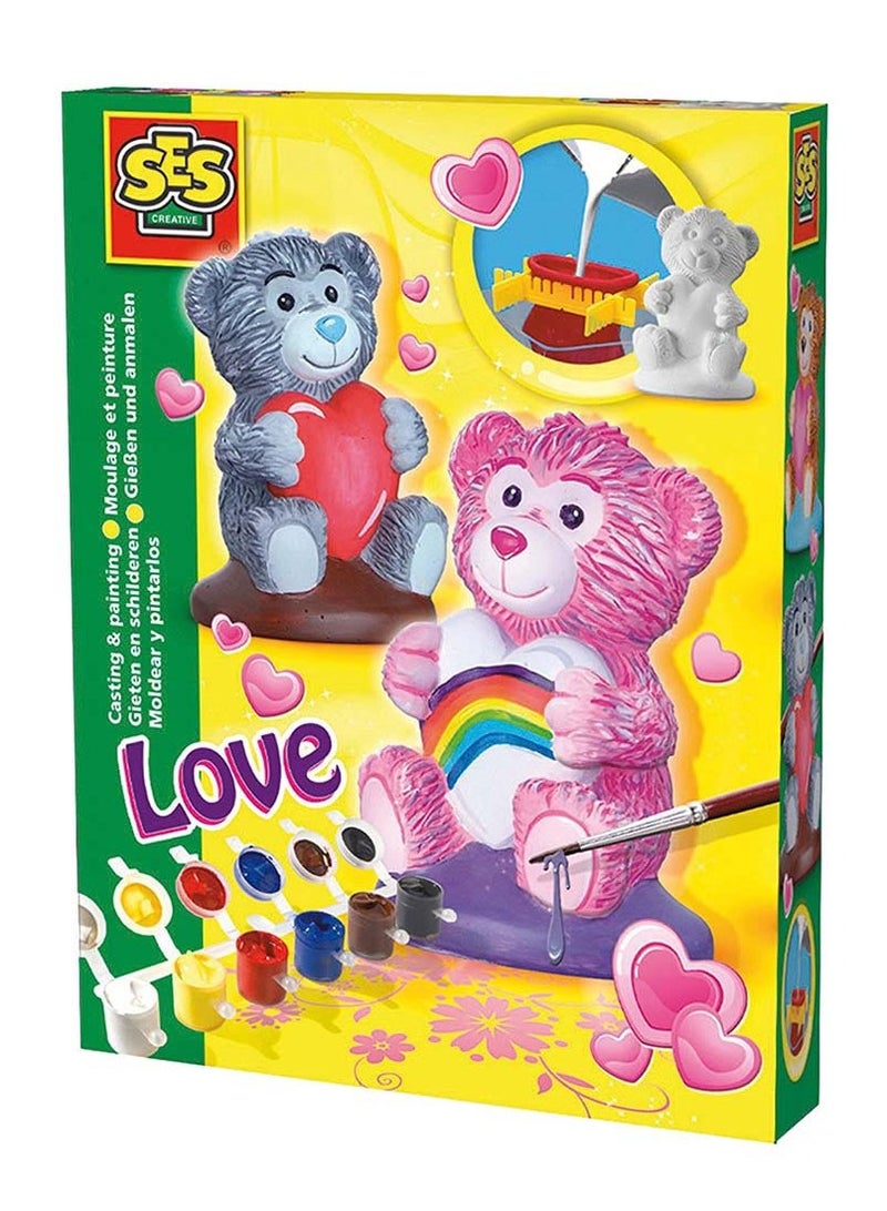 SES Creative -  Love Bear Casting And Painting Set