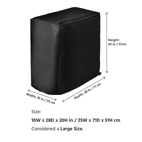 SZBRO CPU Dust Cover Large Size CPU Computer Desktop Gaming PC Mid-Tower Full Body Protective Cover Case with Adjustable Solid Cord Tight Rope Black - Image 2