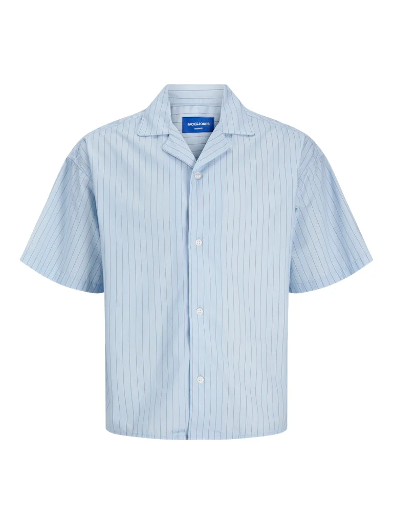 JACK & JONES Poplin Stripe  Short Sleeve Shirt