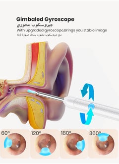 Generic Ear Wax Removal -  2000w HD camera with Camera Earwax Remover Tool with 9 Pcs Ear Set  - Earwax Removal Kit with Light -With 6 soft silicone ear spoons - Ear Cleaner for iOS & Android  - Image 4