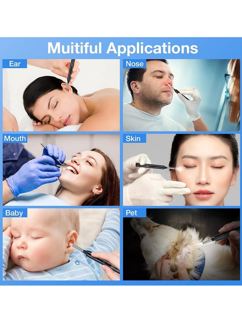 Ear Wax Removal -  2000w HD camera with Camera Earwax Remover Tool with 9 Pcs Ear Set  - Earwax Removal Kit with Light -With 6 soft silicone ear spoons - Ear Cleaner for iOS & Android