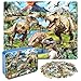 MZZOTOY Dinosaur World Puzzles for Kids Ages 48 100 Pieces Jigsaw Puzzles for Kids Ages 35 Puzzle for Girls and Boys Learning Educational Puzzles Toys in a Metal Box - Image 2