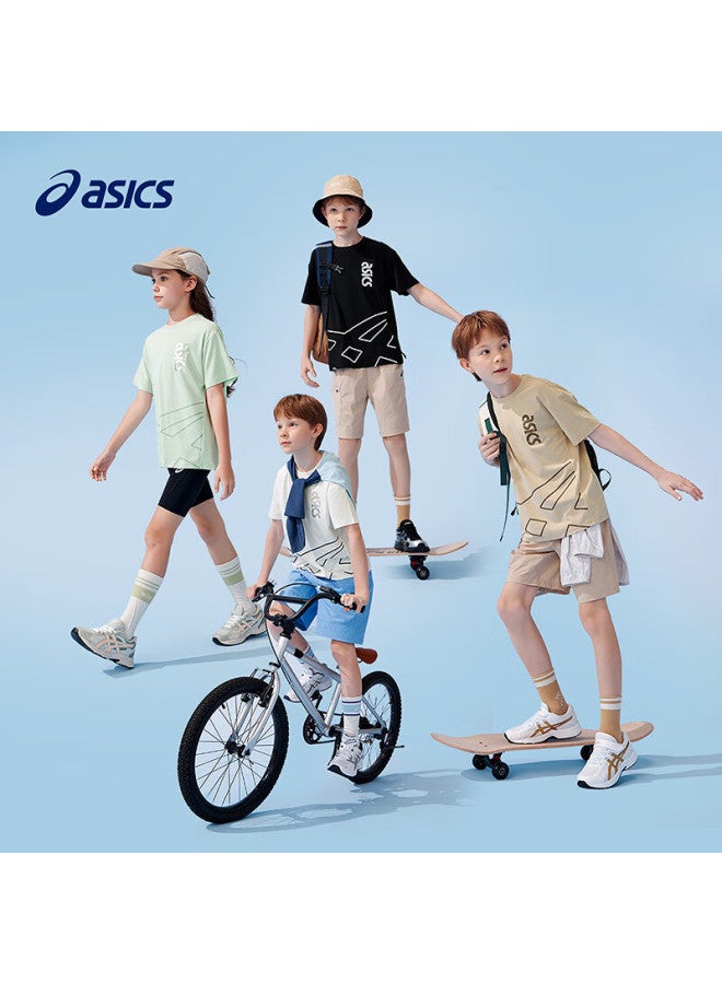 Asics Kids' Summer Moisture-Wicking Antimicrobial Loose Comfortable Elastic Sports Short Sleeve T-Shirt 332251172401 - Image 1