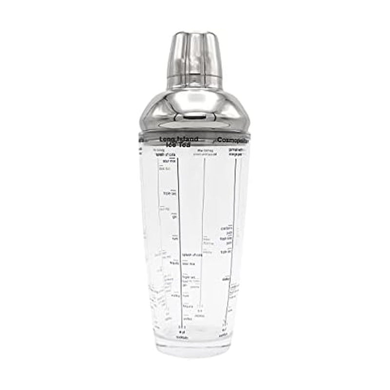 Houdini 24oz Glass Cocktail Shaker Includes Six Recipes