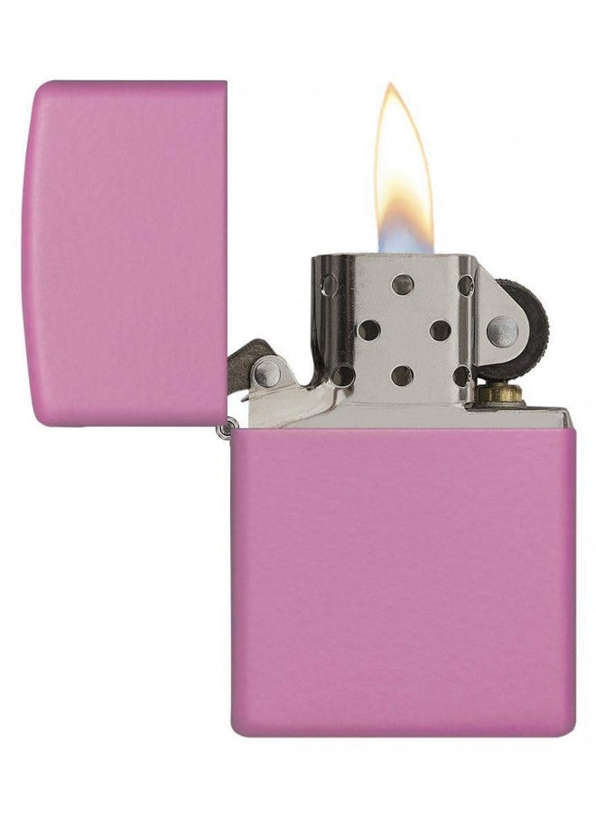 Zippo - Plain Pink Matte Zippo Lighter - Image 1