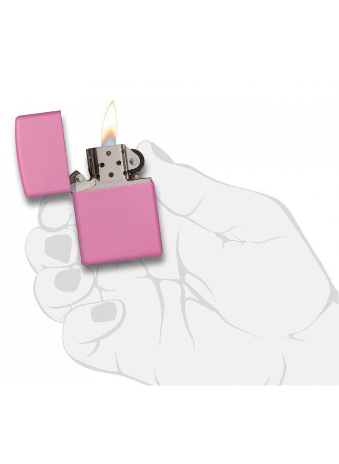 Zippo - Plain Pink Matte Zippo Lighter - Image 1
