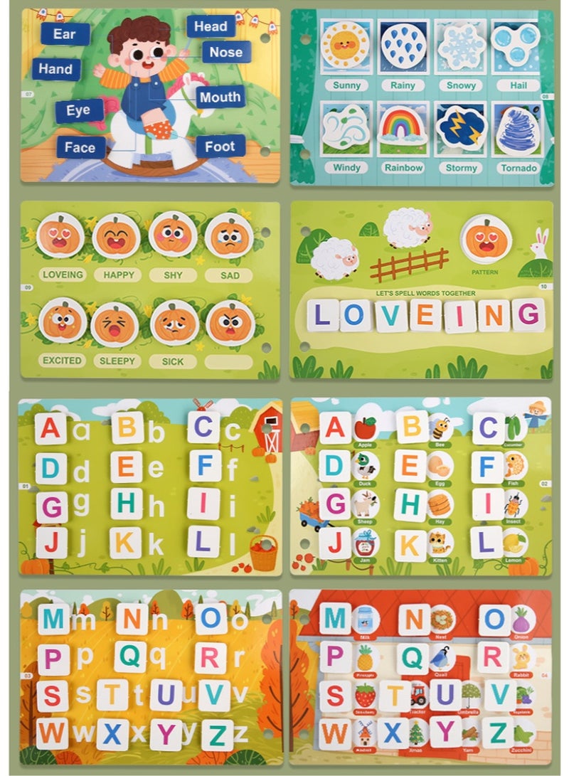 Farm Busy Book for Kids – 10 Pages Educational Learning Toy for Toddlers 3+ | Montessori Early Learning Gift | Alphabet & Sticker Activity Book | Reusable Velcro Pages - Image 3