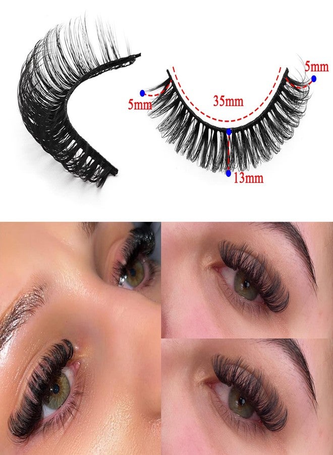 royaomis 10Pairs 3d Russian Strip Lashes, DD Curl Lash Strips, Natural False Lashes Mink, Faux Mink Eyelashes Natural Look, Wispies Mink Eyelashes, Fake Lashes(s37) - Image 5