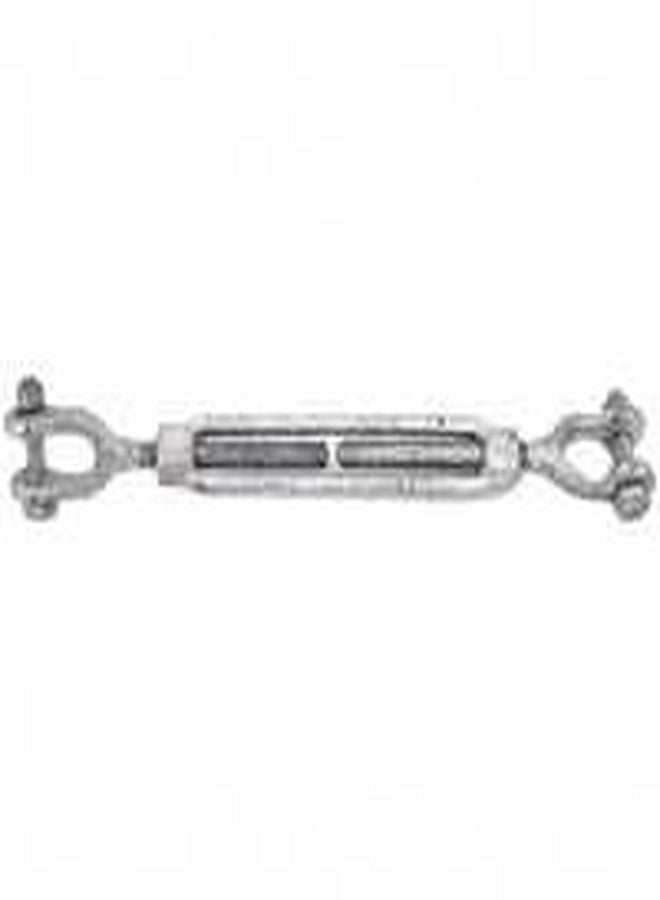 Baron 19-3/8x6 Galvanized Jaw Turnbuckle, 3/8" X 6"