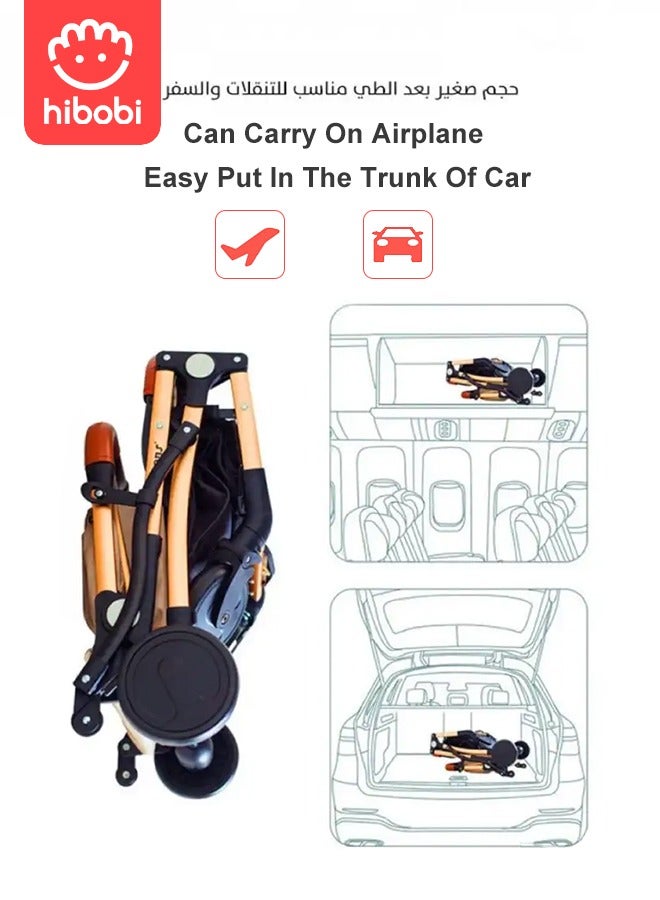 هيبوبي عربة أطفال قابلة للطيّ  (مسموح بصعودها الطائرة) - أسود - Image 4