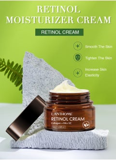 Lanthome 50g Retinol Cream Infused with Collagen, HA & VC - The Ultimate Anti - Aging Powerhouse to Vanish Fine Lines & Wrinkles on Face, Neck & Eyes  - Image 5