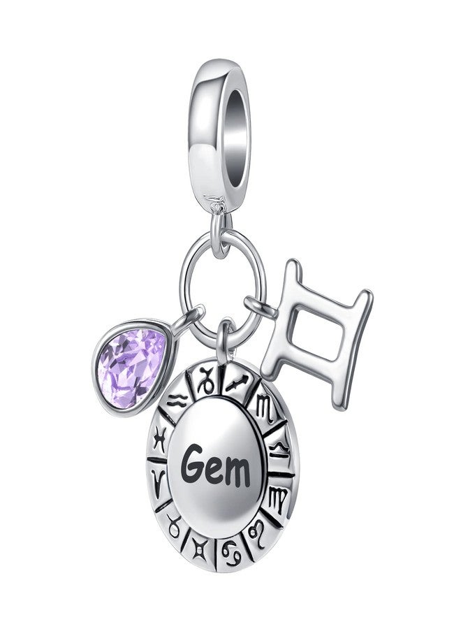 QeenseKc خرزة زينة على شكل دمعة من برج الجوزاء، مناسبة لسوار باندورا (Aut-167_Gem) - Image 1