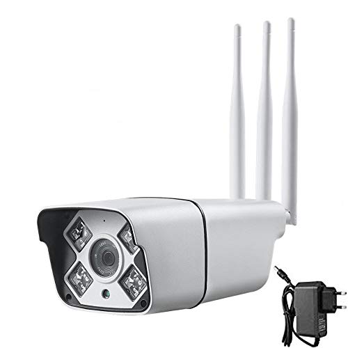 smars ® 2-Way Audio 1080P HD Ethernet Wireless Wi-Fi 4G SIM Card Bullet Outdoor ONVIF CCTV Security IP Camera with SD Card Slot, White - Image 1