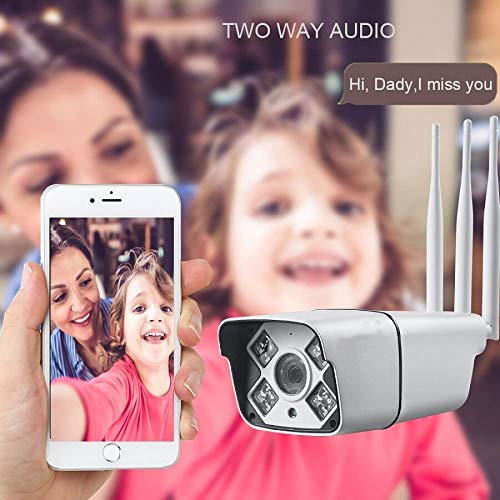 smars ® 2-Way Audio 1080P HD Ethernet Wireless Wi-Fi 4G SIM Card Bullet Outdoor ONVIF CCTV Security IP Camera with SD Card Slot, White - Image 4