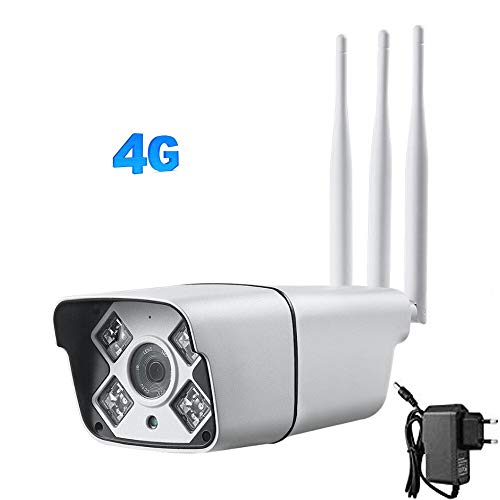smars ® 2-Way Audio 1080P HD Ethernet Wireless Wi-Fi 4G SIM Card Bullet Outdoor ONVIF CCTV Security IP Camera with SD Card Slot, White - Image 3