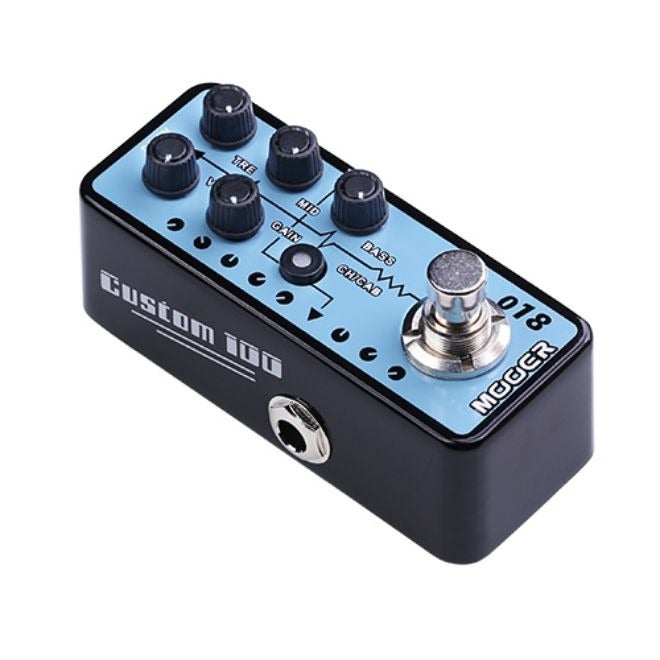 MOOER M018 Custom 100 Micro Preamp Pedal, Modelled after Custom Audio PT100 100W Plexi Amp, Dual Channel Amp Simulator With Built-in Cabinet  Simulation - Image 4