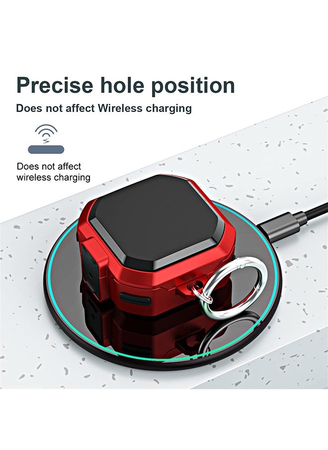 O Ozone - Armor Case for Samsung Galaxy Buds FE/Galaxy Buds 2 Pro/Galaxy Buds 2/Galaxy Buds Pro/Galaxy Buds Live Case [with Security Lock]& Keychain -Red - Image 1