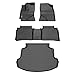 HAFIDI All Weather Car Floor Mats Cargo Liner for Corolla 20142019 Sedan Only Custom Fit Full Set Accessories Black - Image 2