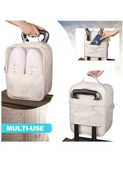 Excefore 4 Pcs Shoe Bags for Travel Holds 3 Pair of Shoes Portable Shoe Storage Pouch Waterproof Shoe Packing Cubes with Handle Shoe Organizer Travel for Suitcase Daily Use, Classic Colors  - Image 4