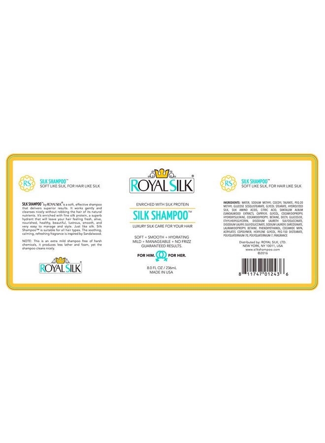Royal Silk شامبو الحرير الأصلي ناعم كالحرير لشعر كالحرير. لطيف للغاية مهدئ ومملس. لجميع الأجناس والأعمار وأنواع الشعر. آمن للألوان. يحارب القشرة. مصنوع في الولايات المتحدة. - Image 5