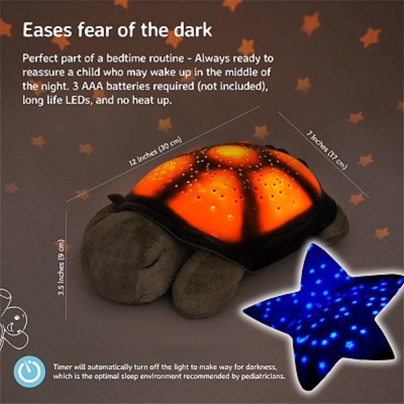 Cloud b Calming Nightlight Star Projector | Gentle Brightness | 3 Colors | 8 Constellations | Auto-Shutoff | Twilight Turtle Green - Image 5