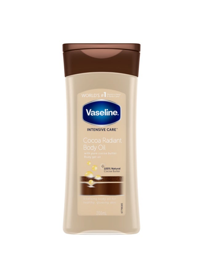Vaseline Intensive Care Cocoa Body Oil with Pure Butter - 200 ml (May vary package)