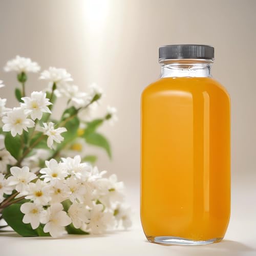 Benestanti 10 Pack 16oz Glass Juice Bottles with Lids - Reusable Juicing Bottles Glass Drinking Jars Containers with Airtight Lids & Cleaning Brush - Perfect for Juicing,Milk,Kombucha, and Storage - Image 5
