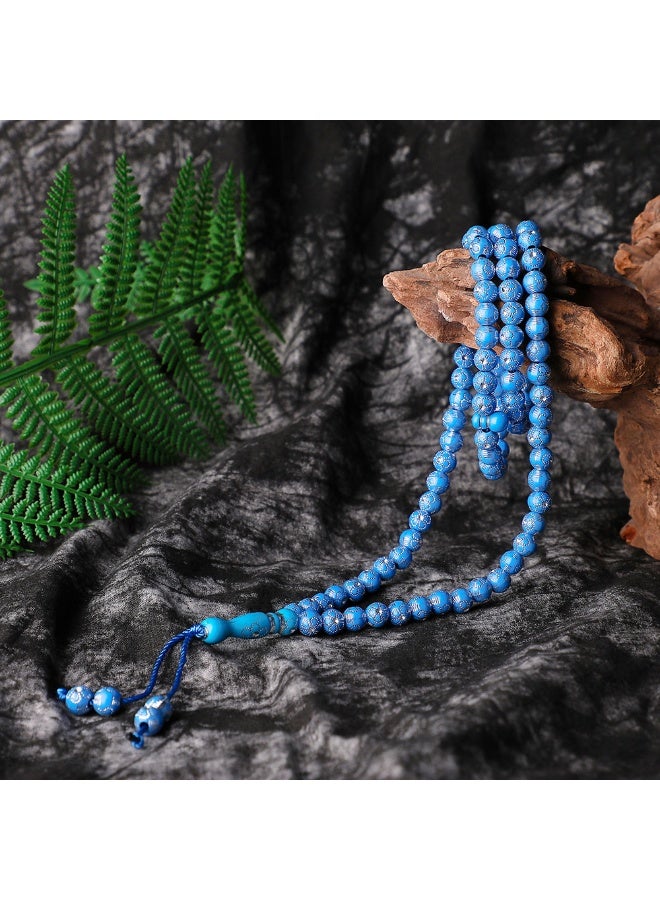 NIBEMINENT 99 Muslim Prayer Beads Blue/8mm 
