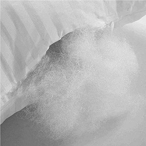 JDX 200 TC Hollow Fiber Stain Striped Fabric Cushion (Set of 2, White), B07VPQLK66 - Image 5