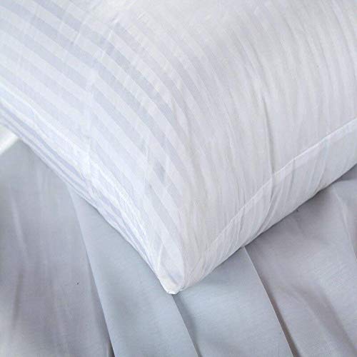 JDX 200 TC Hollow Fiber Stain Striped Fabric Cushion (Set of 2, White), B07VPQLK66 - Image 2