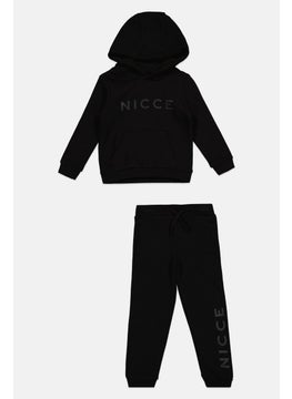 Nicce Toddlers Boy 2 Pcs Hooded Sweatshirt And Sweatpants, Black  - Image 1