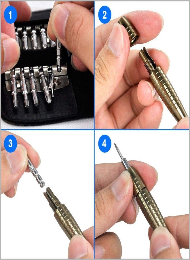 FADMAN 25 in 1 Screwdriver Set Multi Pocket Repair Tool Kit for Mobiles Precision Screwdriver Set (Pack of 25) - Image 3
