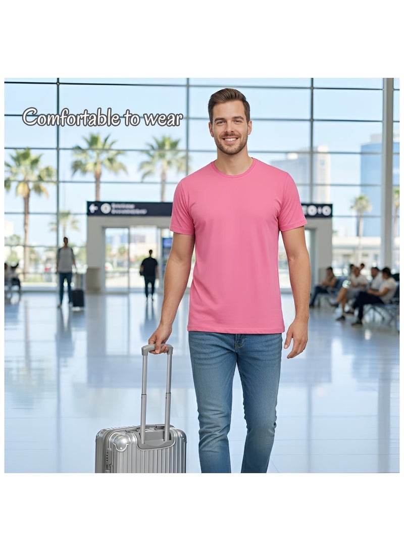 برينت شوب فور مي 10 قطع تي شيرت رجالي ممشط برقبة مستديرة للكبار 190 جرام في المتر المربع من القطن الخالص الألوان الأساسية - Image 5