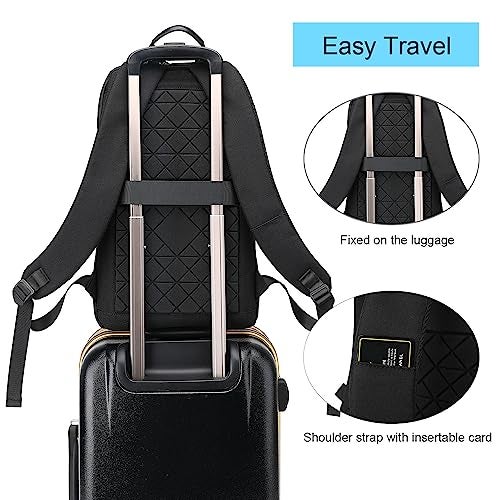 AUGUR Business Slim Backpack for Men Women 15.6 inch Water Resistant Laptop Backpack with USB Charger Computer Notebooks Lightweight Small Backpacks For School/Travel/Business/Work/College Bag - Image 5