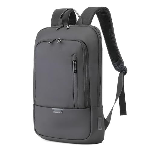 AUGUR Business Slim Backpack for Men Women 15.6 inch Water Resistant Laptop Backpack with USB Charger Computer Notebooks Lightweight Small Backpacks For School/Travel/Business/Work/College Bag - Image 1