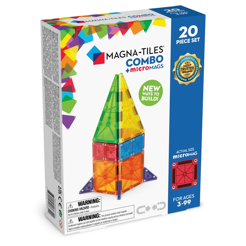 MAGNA-TILES مجموعة MicroMAGS كومبو 20 قطعة - Image 1