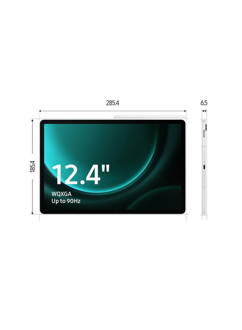 Samsung Galaxy Tab S9 FE Plus Silver 8GB RAM 128GB 5G - Middle East Version - Image 4