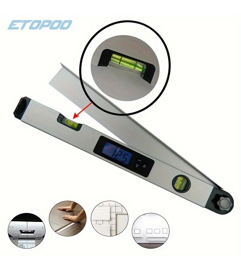 400mm Digital Angle Ruler With LCD Backlit Display Miter Gauge High Precision Protractor For Woodworking - Image 4