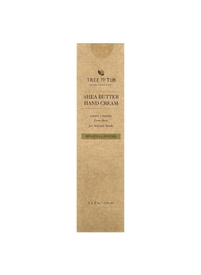 Tree to Tub - Tree To Tub, Shea Butter Hand Cream, Relaxing Lavender, 3.4 fl oz (100 ml) - Image 1