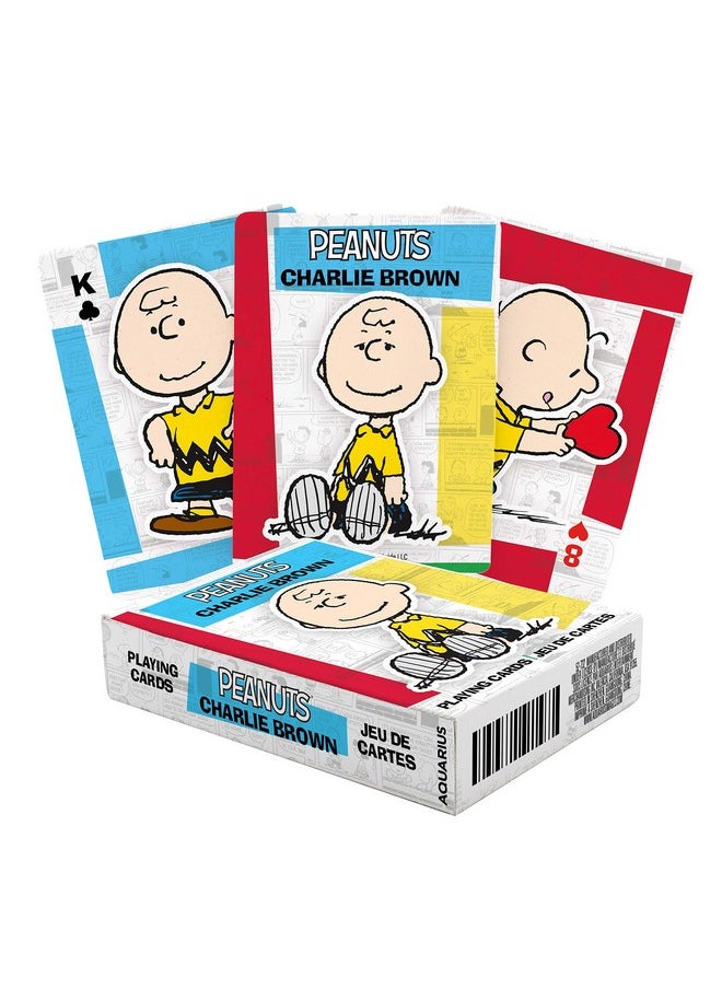 Aquarius Peanuts Charlie Brown Playing Cards - Charlie Brown Themed Deck Of Cards For Your Favorite Card Games - Officially Licensed Peanuts Merchandise & Collectibles  - Image 1