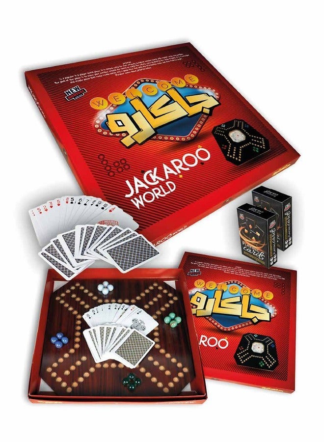 Jackaroo Jackaroo Tablet Game - Wooden Board - Uplifting, Competitive and Fun Game for 2-4 Players 