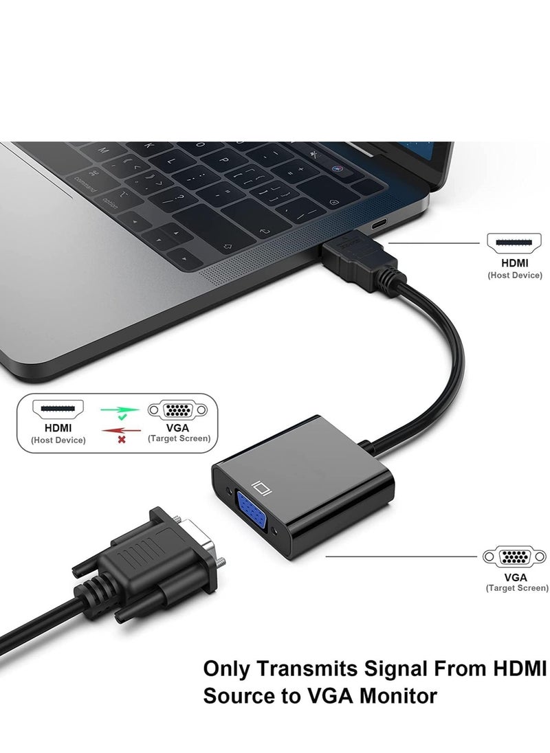 Generic HDMI to VGA Adapter HD HDMI VGA Male HDMI to VGA Female Converter for PC, Monitor,Projector,HDTV-  - Image 2