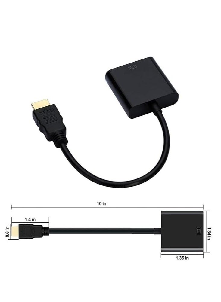 Generic HDMI to VGA Adapter HD HDMI VGA Male HDMI to VGA Female Converter for PC, Monitor,Projector,HDTV-  - Image 3