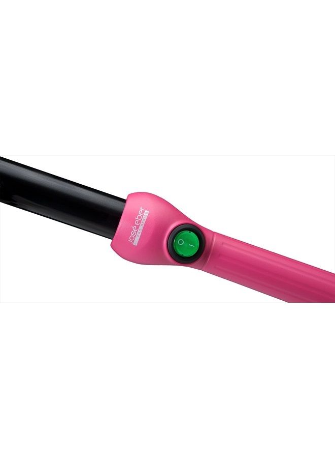 JOSE EBER مكواة تجعيد رقمية بدون مشبك 25 مم، جهد مزدوج، وردي (تناظري) - Image 3