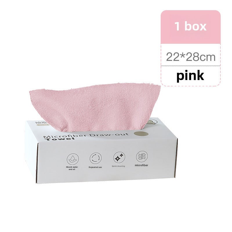 Disposable Microfiber Kitchen Cleaning Cloths 15 pink 22*28cm