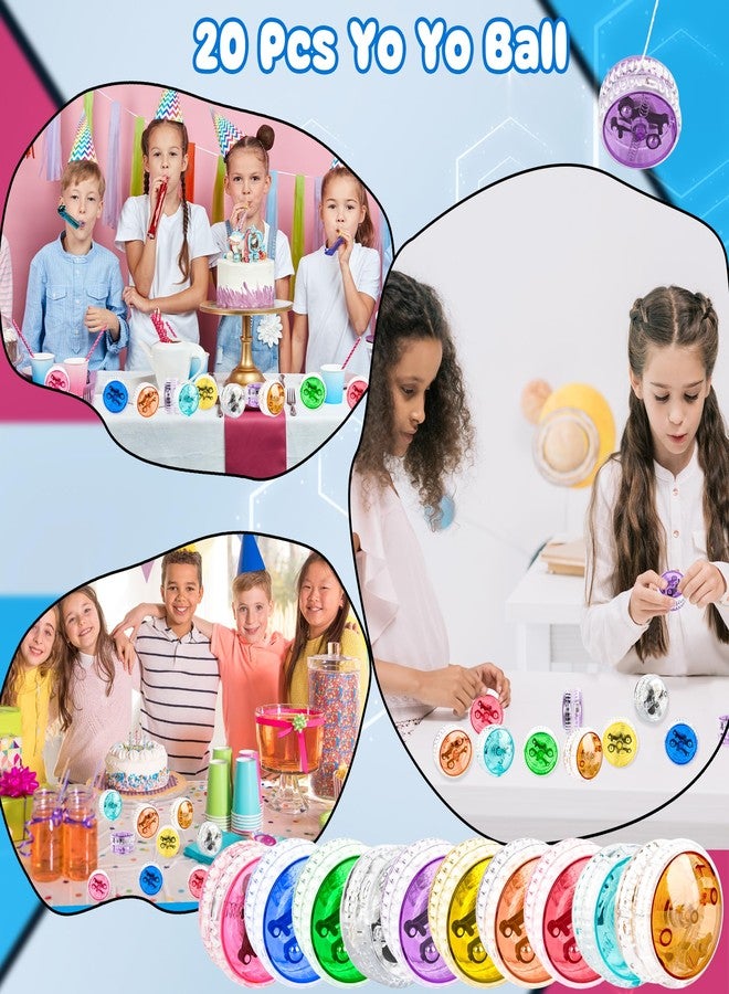 Drayear 20 Pack LED Light Up Yo Yo Plastic Yoyo Glow in The Dark Yoyo Toys for Kids Party Favors Birthday Gifts Classroom Prizes Carnival Bulk Toys, 10 Colors - Image 4