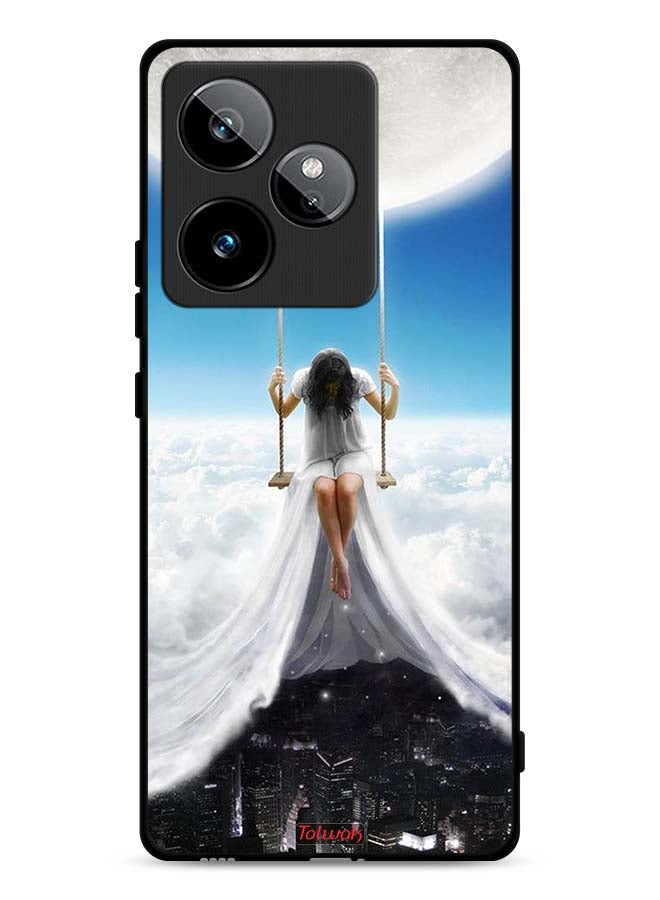 Tolwak Realme GT 7 5G Protective Case Cover Moon Clouds Town Art