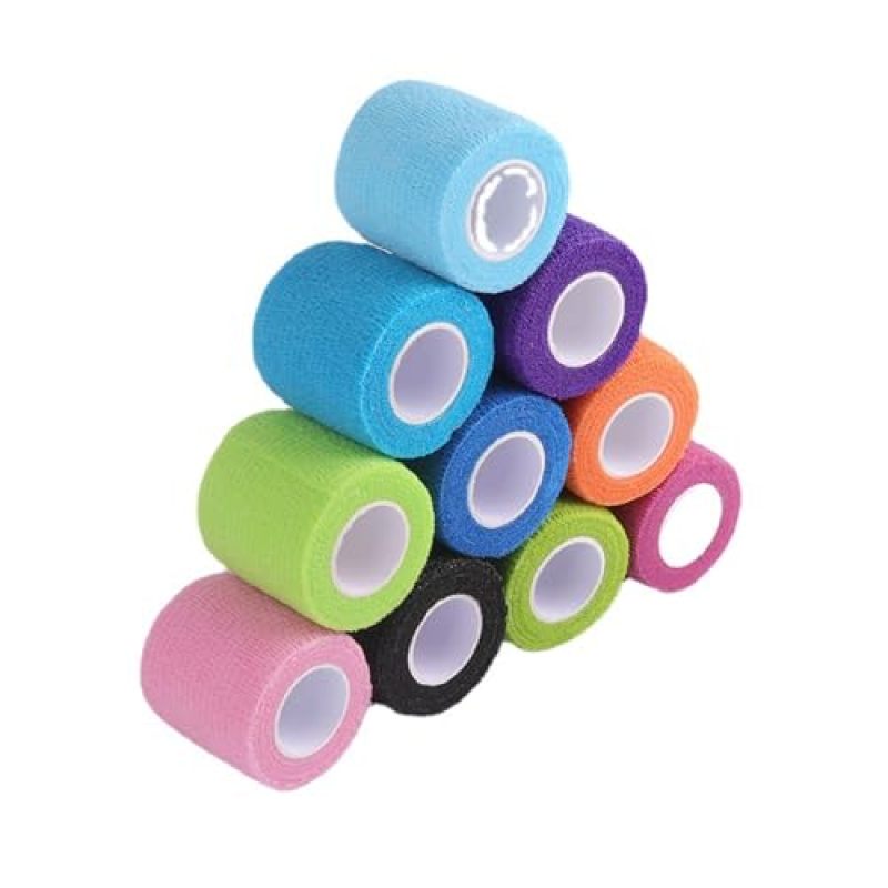 Cohesive Bandage Multicolor Stretch Wrap - Self Adherent Wrap for Athletic Sports First Aid Vet Use - Image 2